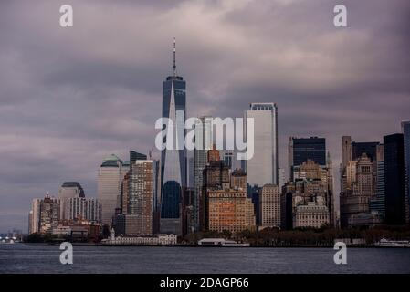 La città di Manhattan è vista da una barca. 11 31 2017 Foto Stock