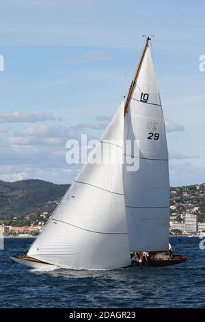 22e Voiles - Saint Tropez, Francia - Meerblick 29 vela - paesaggio, COVID-19, coronavirus - Set, 27, 2020 - p.m. 4 - Port de Saint Tropez Foto Stock