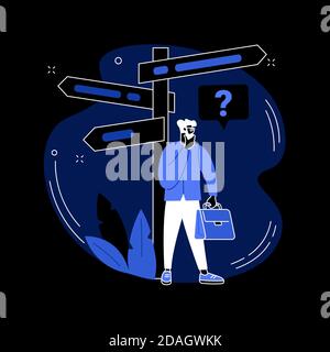 Illustrazione vettoriale del concetto astratto decisionale. Illustrazione Vettoriale