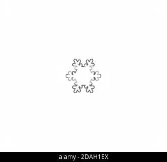 Vettore set di fiocchi di neve per Natale design. Illustrazione Vettoriale