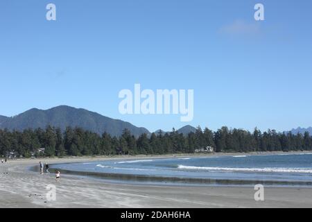 La spiaggia sud di Chesterman a Tofino, BC, Canada Foto Stock