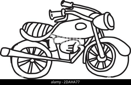 illustrazione vettore tirato a mano doodle di moto isolato su bianco sfondo Illustrazione Vettoriale