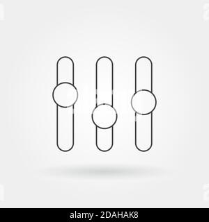 icona di impostazione singola isolata con linea o contorno moderni Illustrazione Vettoriale