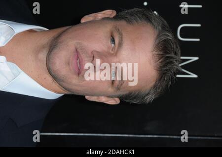 Matt Damon all'ELYSIUM Premiere, Regency Village Theatre a Westwood, Los Angeles, CA 08/ 07/2013. Foto Stock