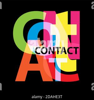 Il contatto del vettore. Testo rotto Illustrazione Vettoriale