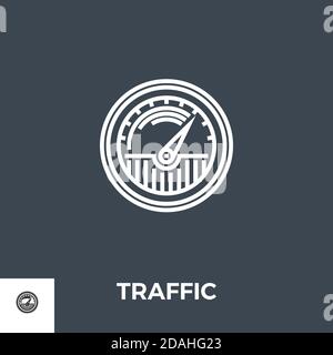 Icona del traffico di vettore. Illustrazione Vettoriale