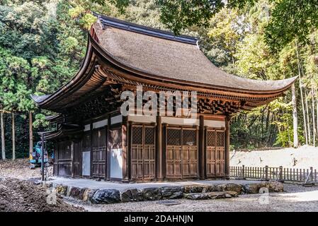 Tempio Eiho-ji, tempio buddista Rinzai Zen e giardini panoramici con colori autunnali a Tajimi-shi, Gifu, Giappone Foto Stock