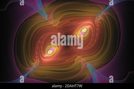 figura astratta frattale all'interno della forma circolare Foto Stock