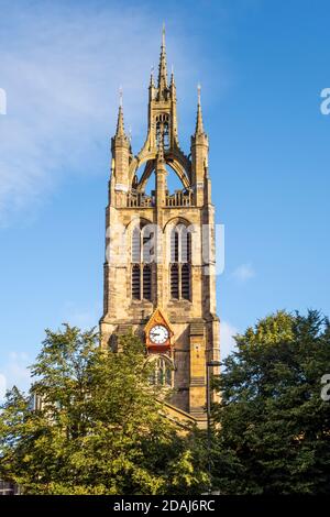 La Cattedrale Chiesa di San Nicola, chiesa medievale con lanterna guglia, Newcastle upon Tyne, Regno Unito Foto Stock