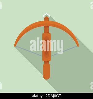Icona a balestra di Safari, stile piatto Illustrazione Vettoriale