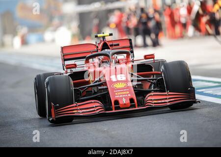 Tuzla, Turchia. 13 novembre 2020. Tuzla, vicino a Istanbul, Turchia. 13 Nov 2020. 16 LECLERC Charles (mco), Scuderia Ferrari SF1000, azione durante il Gran Premio di Formula 1 DHL Turkish 2020, dal 13 al 15 novembre 2020 sul Parco Intercity Istanbul, a Tuzla, vicino Istanbul, Turchia - Photo Florent Gooden/DPPI/LM Credit: Gruppo editoriale LiveMedia/Alamy Live News Credit: Gruppo editoriale LiveMedia/Alamy Live News Foto Stock