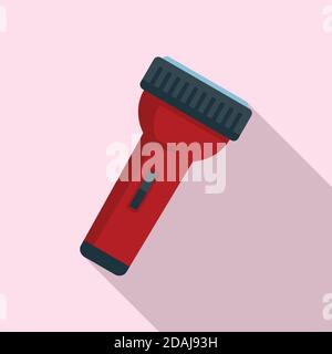 Icona della torcia da caccia Safari, stile piatto Illustrazione Vettoriale