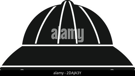 Safari caccia grande cappello icona, stile semplice Illustrazione Vettoriale