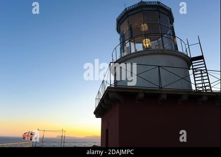Italia, Sardegna, Capo Spartivento costa sud-occidentale della Sardegna. Il faro Foto Stock