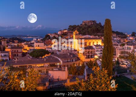 ROVINE DEL CASTELLO CITTÀ VECCHIA BEGUR COSTA BRAVA CATALOGNA SPAGNA Foto Stock