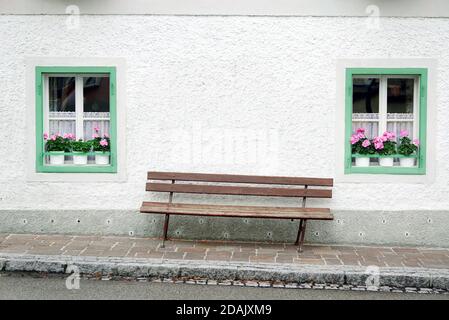 Architettura tradizionale a Saint Gilgen, Austria, Europa Foto Stock