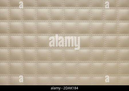 Pelle griglia beige rombo texture sfondo per l'arredamento Foto Stock