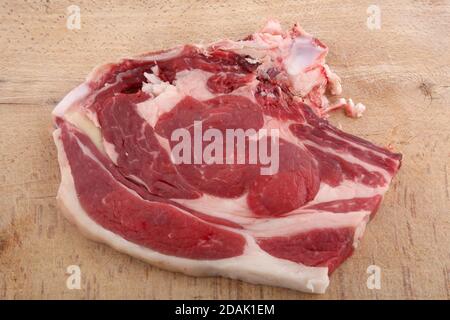 costolette di carne agli occhi come piatto principale Foto Stock