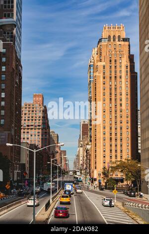 First Avenue, New York City, New York state, Stati Uniti d'America. Foto Stock