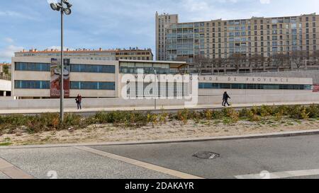 Marsiglia, Francia - 31 gennaio 2016: Regards Provence Museum Building a Marsiglia, Francia. Foto Stock