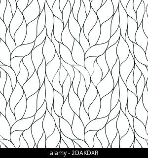 Una ripetizione senza giunture di linee. Un modello astratto senza giunture di disegnati a mano Illustrazione Vettoriale