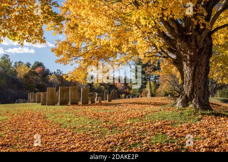 Il Cimitero superiore a Phillipston, Massachusetts Foto Stock