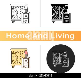 Icona mobili in legno Illustrazione Vettoriale