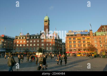 Copenhagen, Denamrk - Ottobre 22 2006 : le strade della bellissima città di Copenhagen Foto Stock