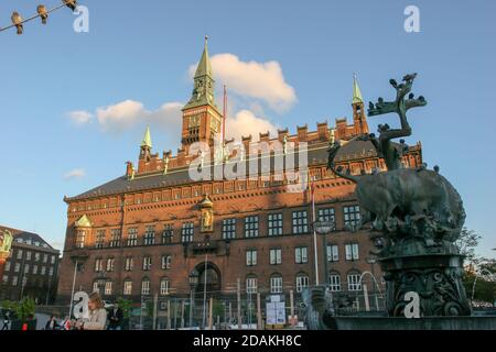 Copenhagen, Denamrk - Ottobre 22 2006 : le strade della bellissima città di Copenhagen Foto Stock