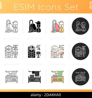 Set icone arredo casa Illustrazione Vettoriale