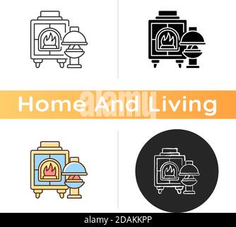 Icona caminetti Illustrazione Vettoriale