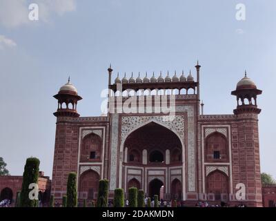 Una delle sette meraviglie del mondo - Taj Mahal Foto Stock