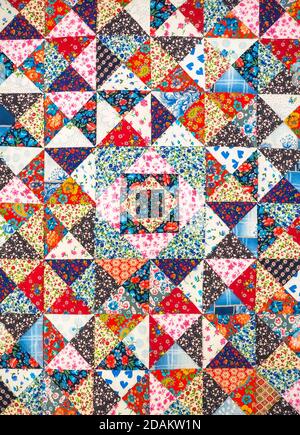 Colore sfondo astratto. Patchwork fatto a mano. Foto Stock