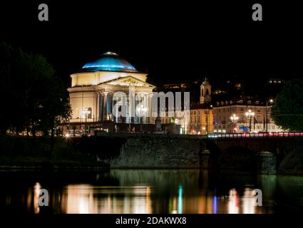 Torino di notte Foto Stock