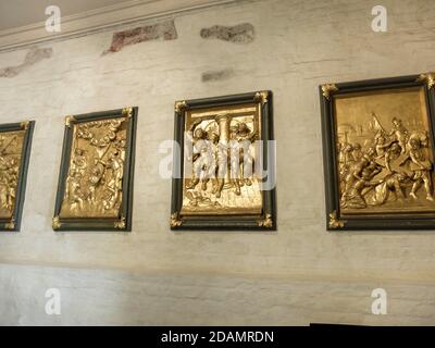 All'interno della chiesa di Storkyrkan, conosciuta anche come Chiesa di San Nicola o Cattedrale di Stoccolma. È la seconda chiesa più antica di Stoccolma, Svezia Foto Stock