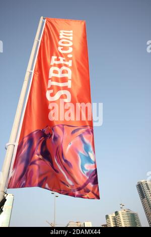 Sharjah International Book Fair (dal 4 al 14 novembre 2020) al centro esposizioni Sharjah, Emirati Arabi Uniti. La mega fiera al dettaglio presenta 1,024 editori provenienti da 73 paesi. Foto Stock