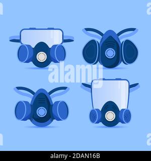 Maschera per gas immagine respiratore vettore Illustrazione Vettoriale