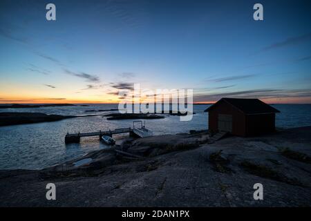 Faro di Söderskär, Porvoo, Finlandia Foto Stock