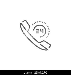 Lcon call center Simbolo, linea, colore, pittogramma stile contorno su sfondo beige. Guanti di boxe segno per il concetto mobile e web design. Grafico vettoriale Illustrazione Vettoriale