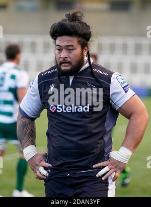 Kenton Bank Foot, Regno Unito. 07 luglio 2020. Logovi'i MULIPOLA (3) di Newcastle Falcons durante la partita amichevole tra Newcastle Falcons e Ealing Trailfinders a Kingston Park, Kenton Bank Foot, Newcastle, Inghilterra, il 13 novembre 2020. Foto di David Horn. Credit: Prime Media Images/Alamy Live News Foto Stock