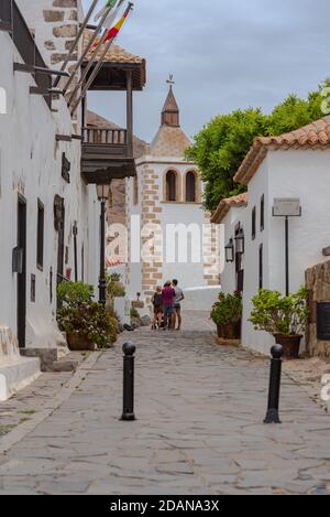 Betancuria, Fuerteventura, Spagna : 2020 Ottobre 6 : paesaggio urbano a Bentancuria sull'isola di Fuerteventura in Spagna in estate. Foto Stock