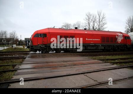 Ferrovie lituane, trasporto merci Ferrovie lituane è la compagnia ferroviaria nazionale del paese Foto Stock