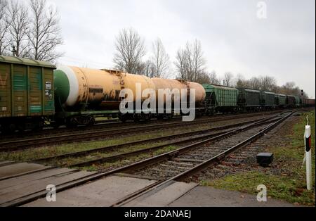 Ferrovie lituane, trasporto merci Ferrovie lituane è la compagnia ferroviaria nazionale del paese Foto Stock