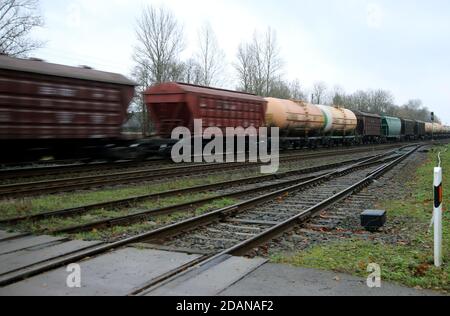 Ferrovie lituane, trasporto merci Ferrovie lituane è la compagnia ferroviaria nazionale del paese Foto Stock