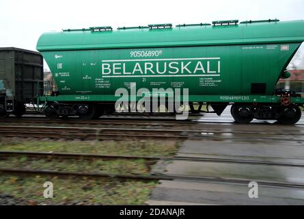 Ferrovie lituane, trasporto merci Ferrovie lituane è la compagnia ferroviaria nazionale del paese Foto Stock