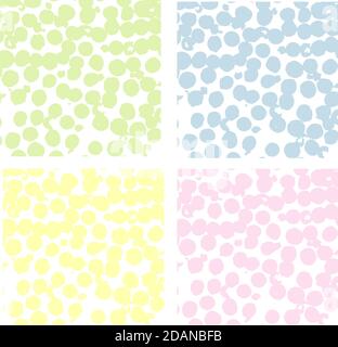 Poster astratto con forme geometriche e macchie. Design alla moda. Design moderno per striscioni. Colore pastello su sfondo bianco Illustrazione Vettoriale