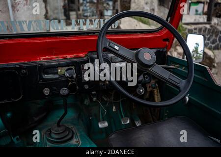 interno di un'auto fuoristrada Foto Stock