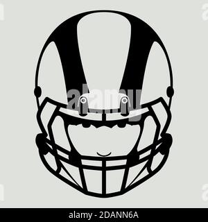 Un giocatore di calcio americano, illustrazione vettoriale, vista frontale Foto Stock