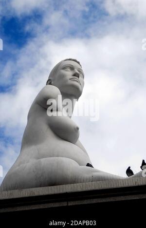 Quarta base a Trafalgar Square Foto Stock