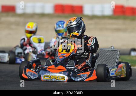 Carriera internazionale di Max Verstappen nel karting. Foto Stock